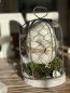 Preview: Ei aus Ton mit 3D Dackel mit Drahtglosche